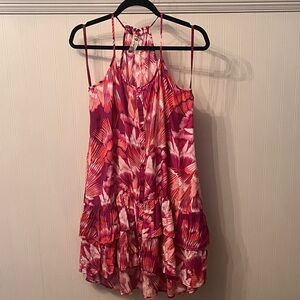 Free People Women's Raspberry Peacock Print Dress